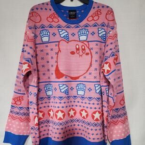 Kirby Christmas men's blue sweatshirt XXL